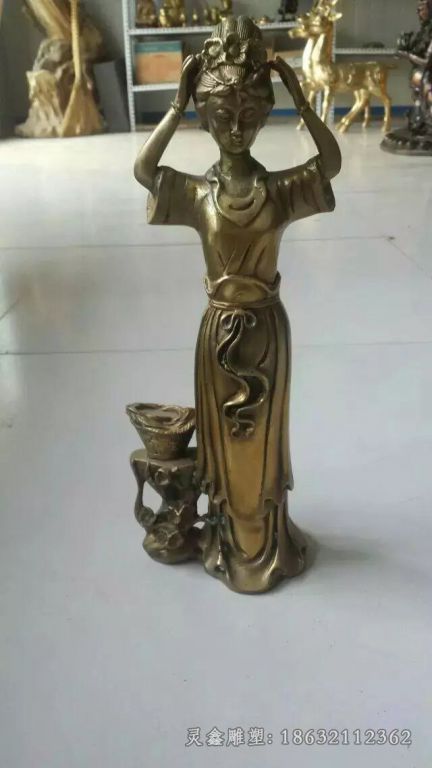 古代四大美女校园铜雕