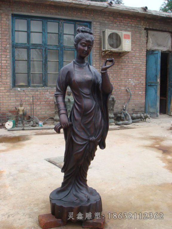 古典美女公园人物铜雕