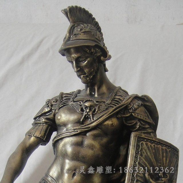 古罗马战士校园景观铜雕