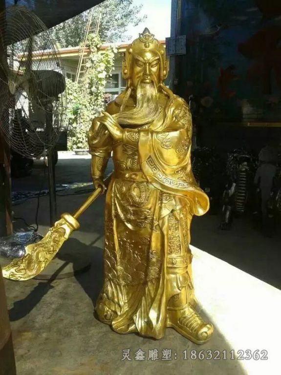 古代关羽景区景观铜雕