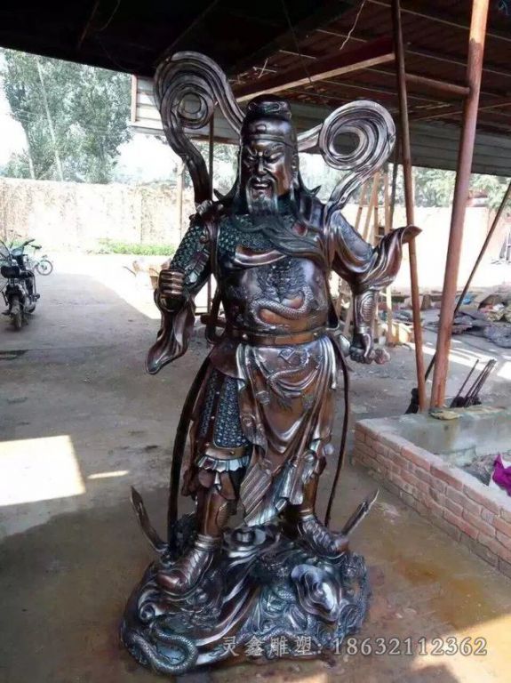 古代关羽景区人物铜雕