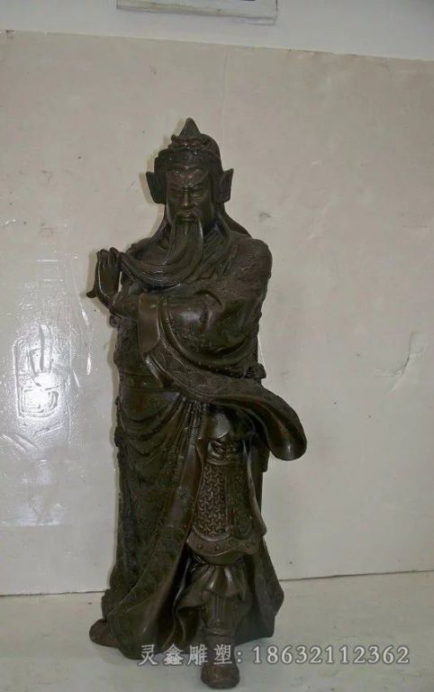 古代关羽商场人物铜雕