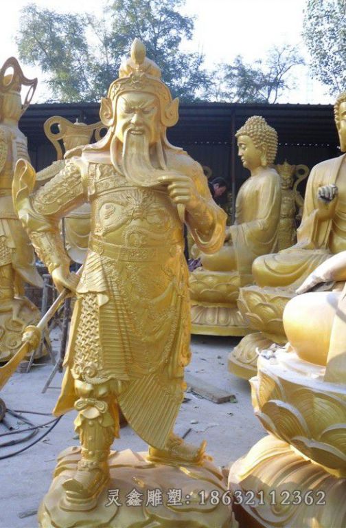 古代关羽城市景观铜雕