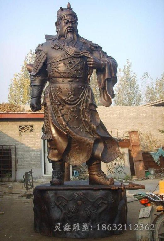 古代关羽广场景观铜雕