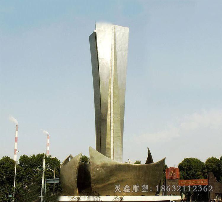 镜面标志户外不锈钢雕塑