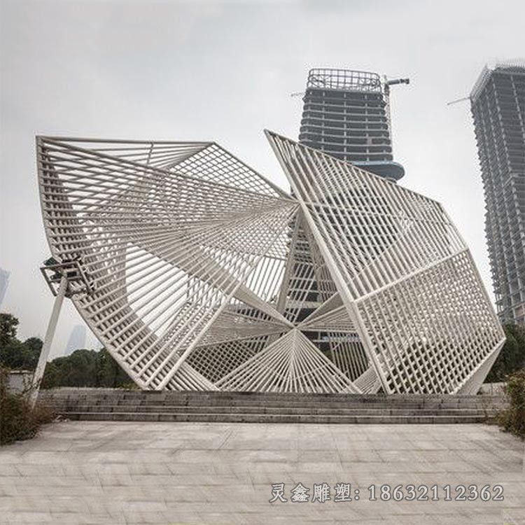 镂空标志城市不锈钢雕塑