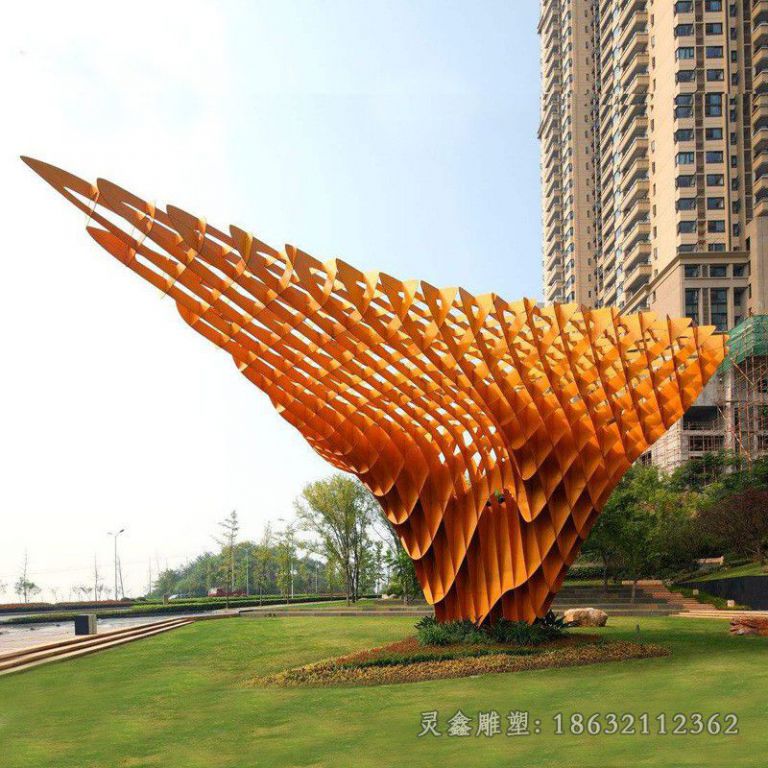 镂空标志公园不锈钢雕塑