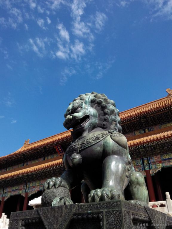 青铜狮子校园景观铜雕