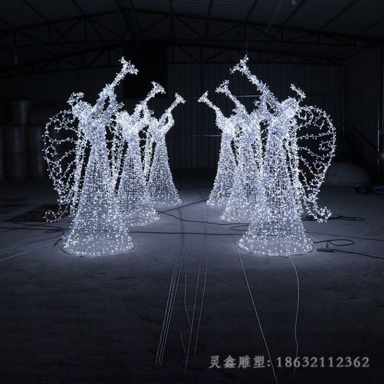 镂空人物公园不锈钢雕塑