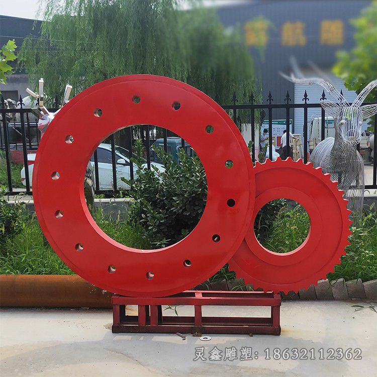 齿轮景观校园不锈钢雕塑