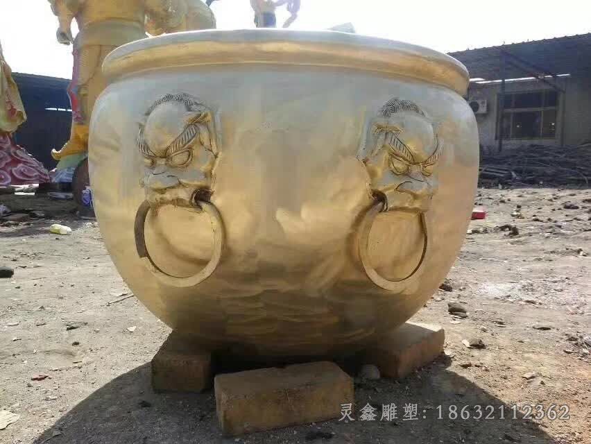 抽象水缸标志景观铜雕