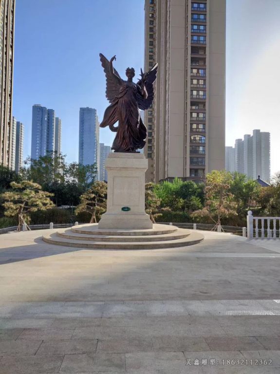 广场女神人物景观铜雕