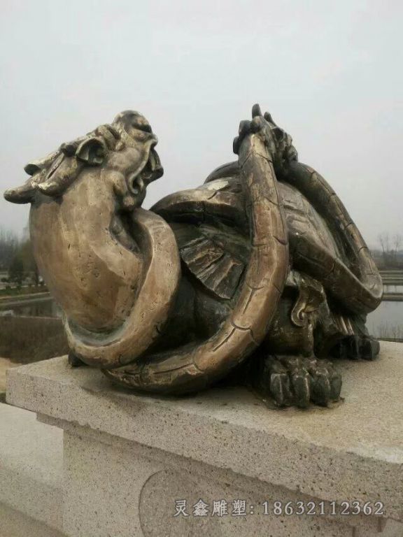 吉祥龙龟广场景观铜雕