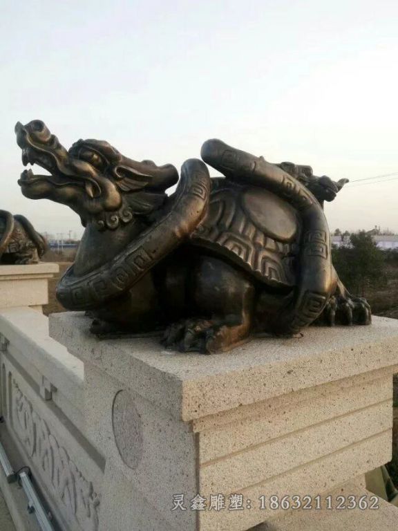 吉祥龙龟校园景观铜雕