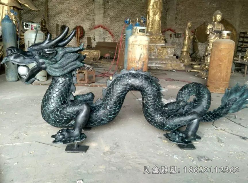 青铜龙街边景观铜雕