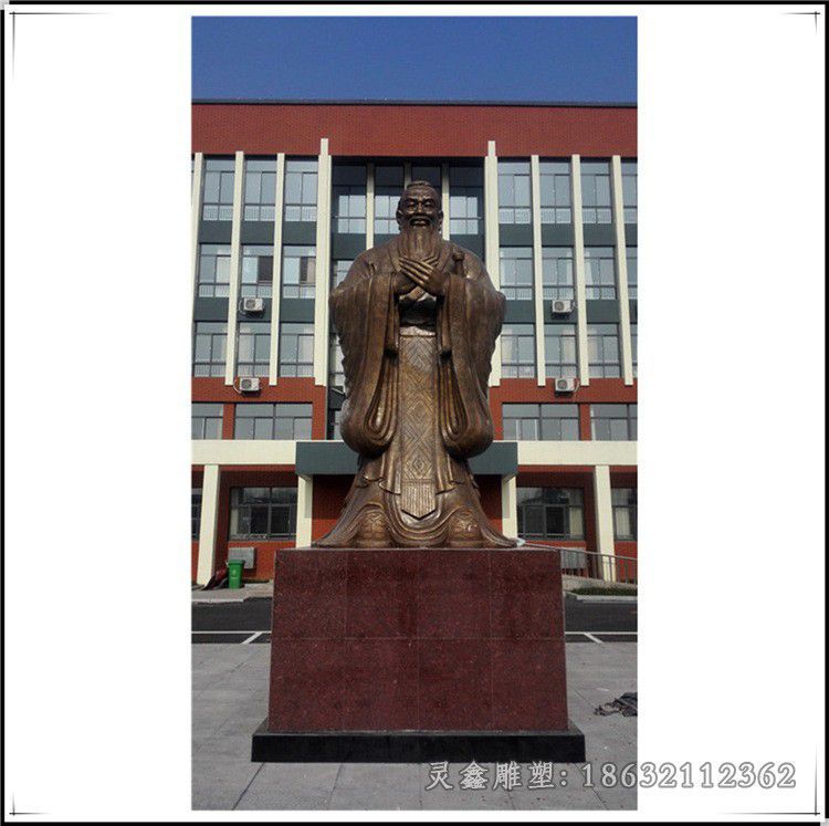 春秋孔子广场标志铜雕