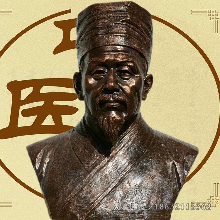 李时珍胸像户外人物铜雕