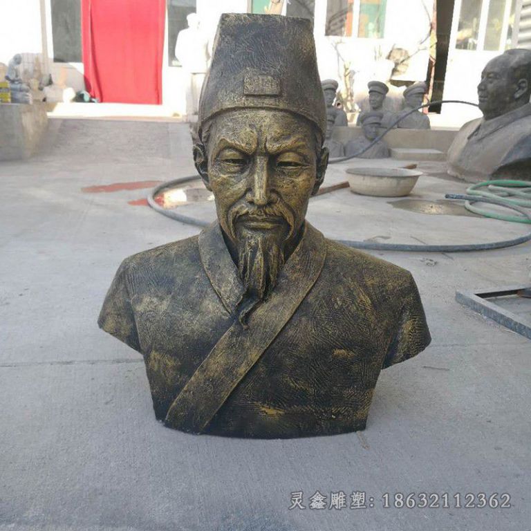 李时珍胸像标志人物铜雕