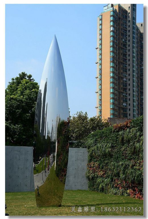 不锈钢企业景观镜面雕塑