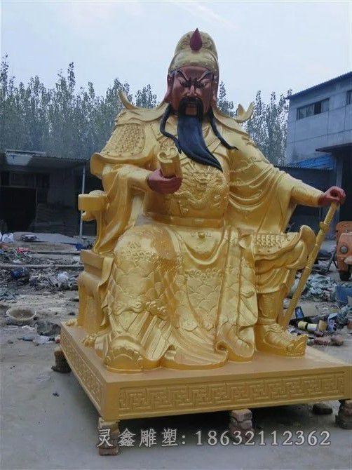关公看书户外景观铜雕