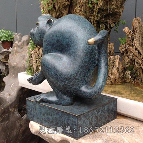 青铜猴子公园景观铜雕