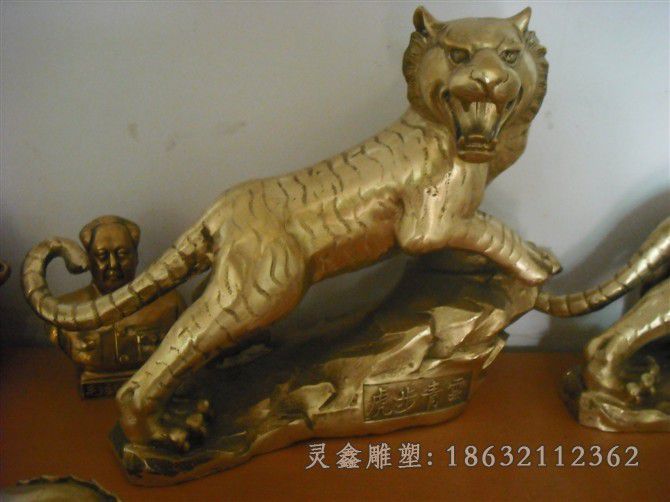 动物老虎景观标志铜雕
