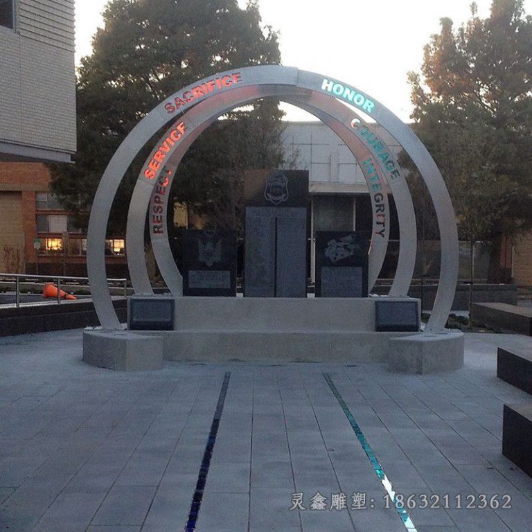 不锈钢大门标志校园雕塑