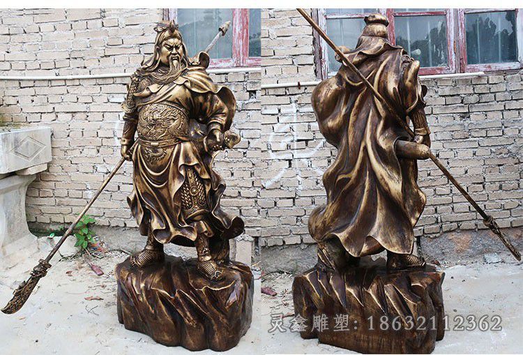 提刀关公广场景观铜雕