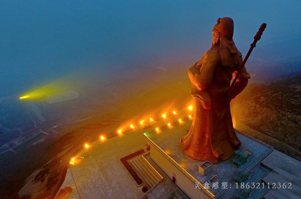 提刀关公户外景观铜雕