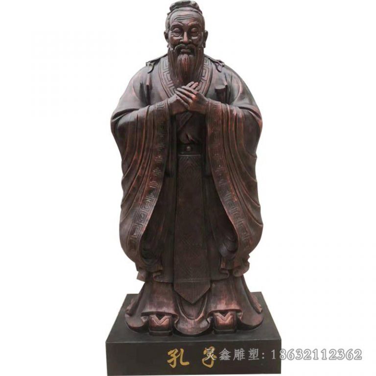 先师孔子户外人物铜雕