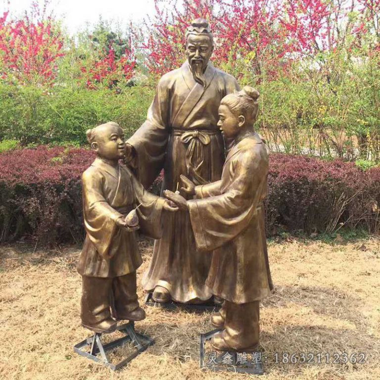 孔融让梨公园人物铜雕