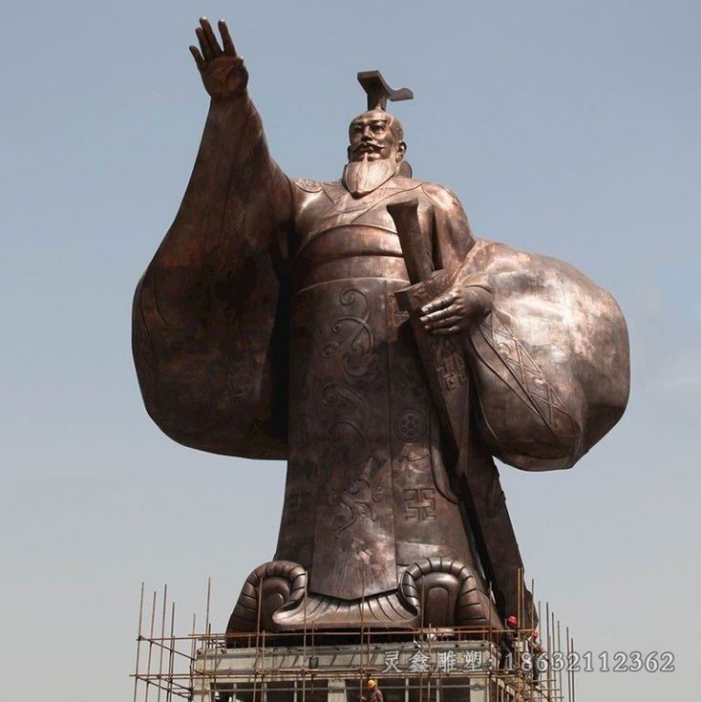 古代秦始皇广场人物铜雕