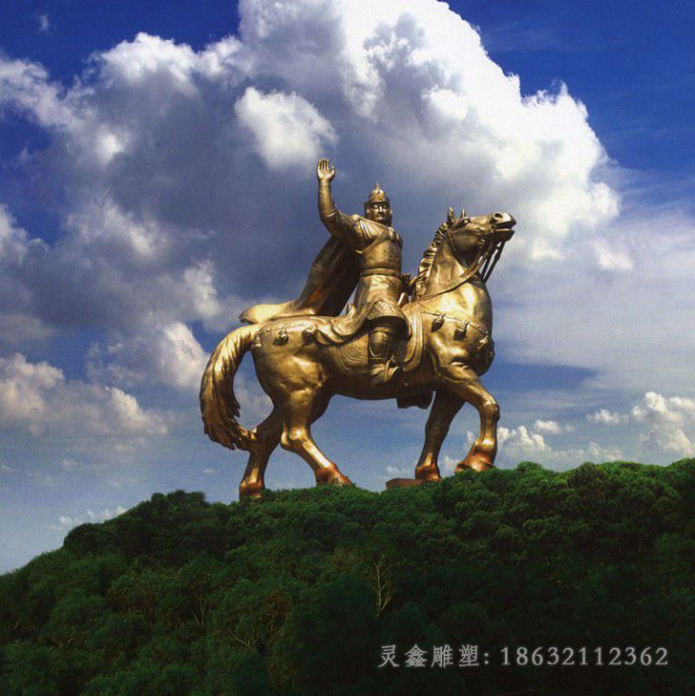 郑成功骑马标志铜雕