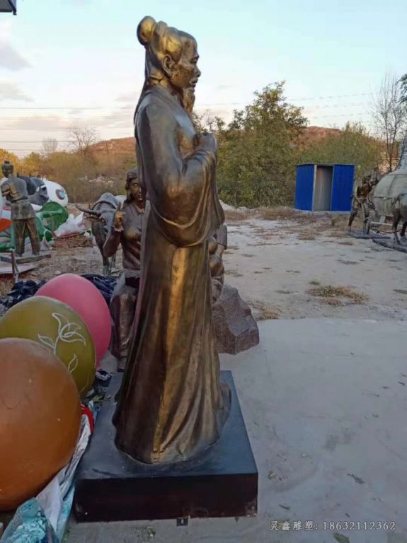 古代名医华佗公园铜雕