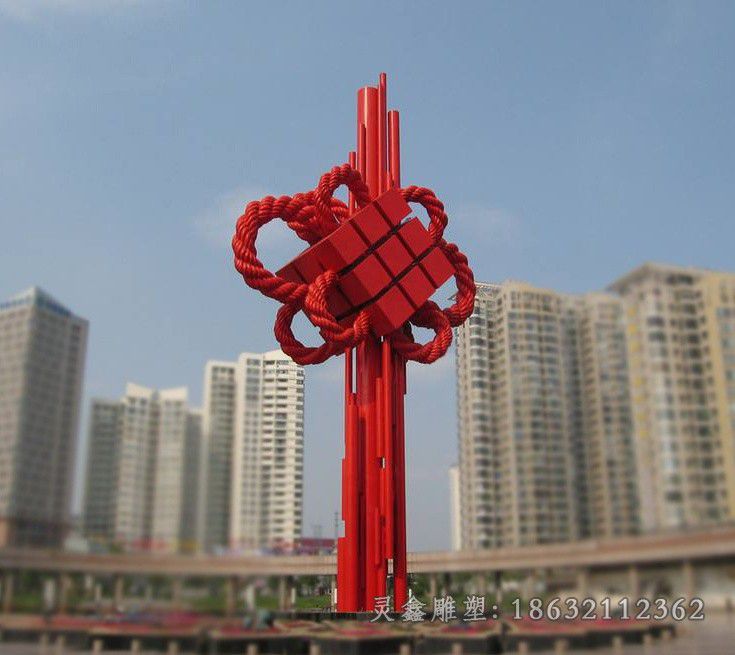 中国结不锈钢公园雕塑