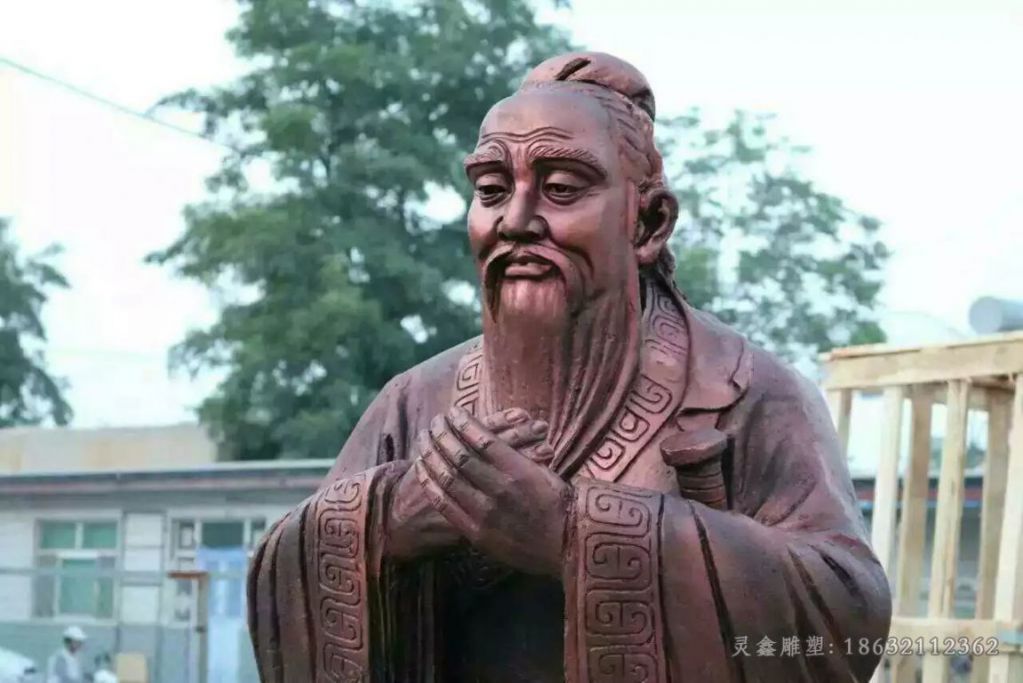 先师孔子小区人物铜雕