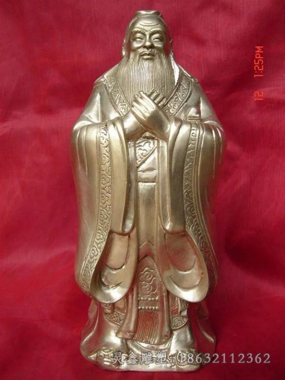 先师孔子别墅人物铜雕