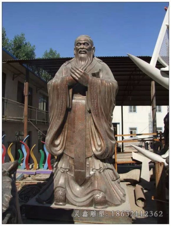 先师孔子商场人物铜雕