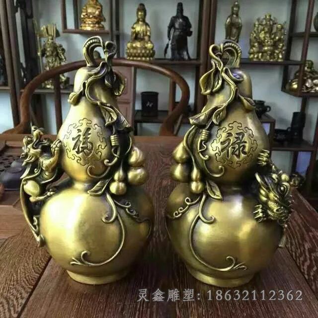 招财葫芦广场标志铜雕
