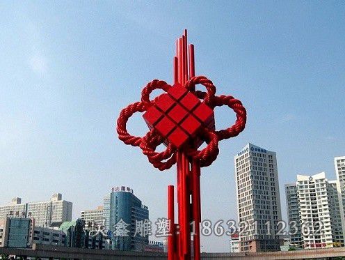 中国结不锈钢景区雕塑