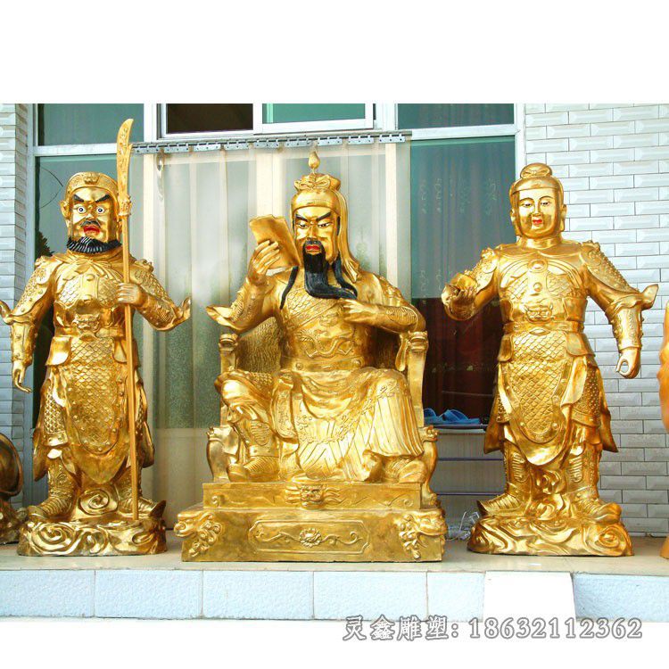 金色关公户外标志铜雕