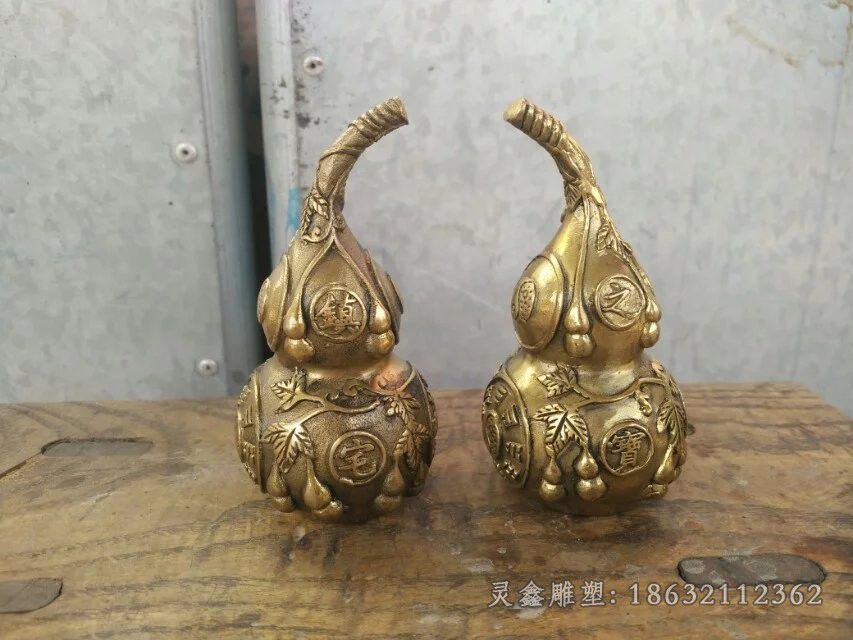 招财葫芦小区标志铜雕