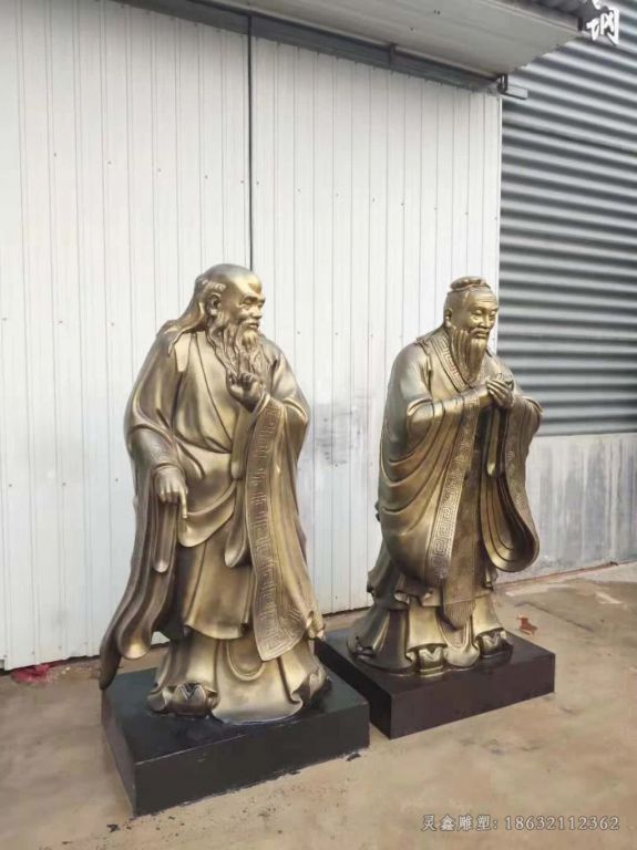 思想家老子园林人物铜雕