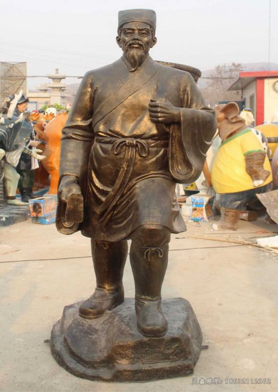药圣李时珍校园人物铜雕