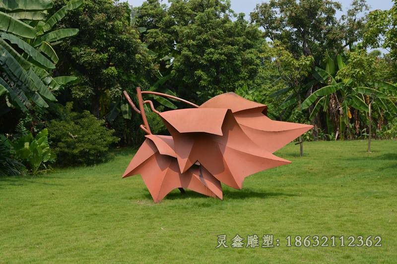 不锈钢枫叶景观庭院雕塑