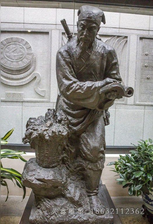 药圣李时珍别墅人物铜雕
