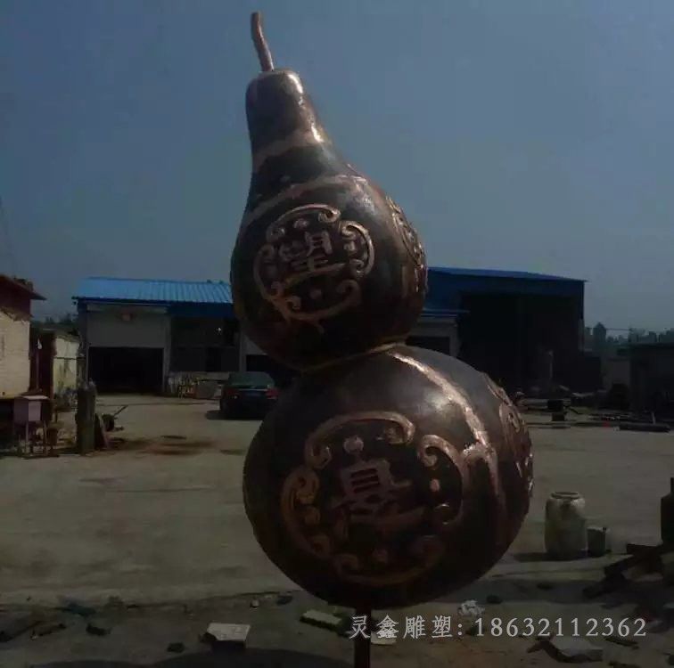 招财葫芦标志小品铜雕