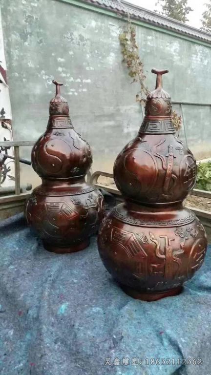 招财葫芦小品景观铜雕
