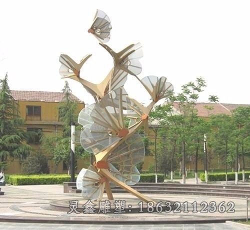 展翅蝴蝶不锈钢景观雕塑