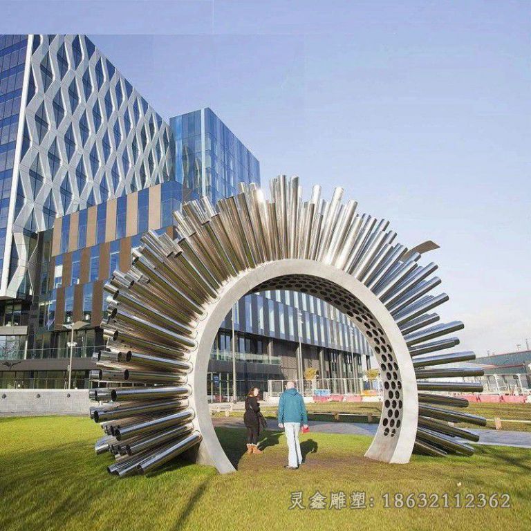 不锈钢拱门景观雕塑